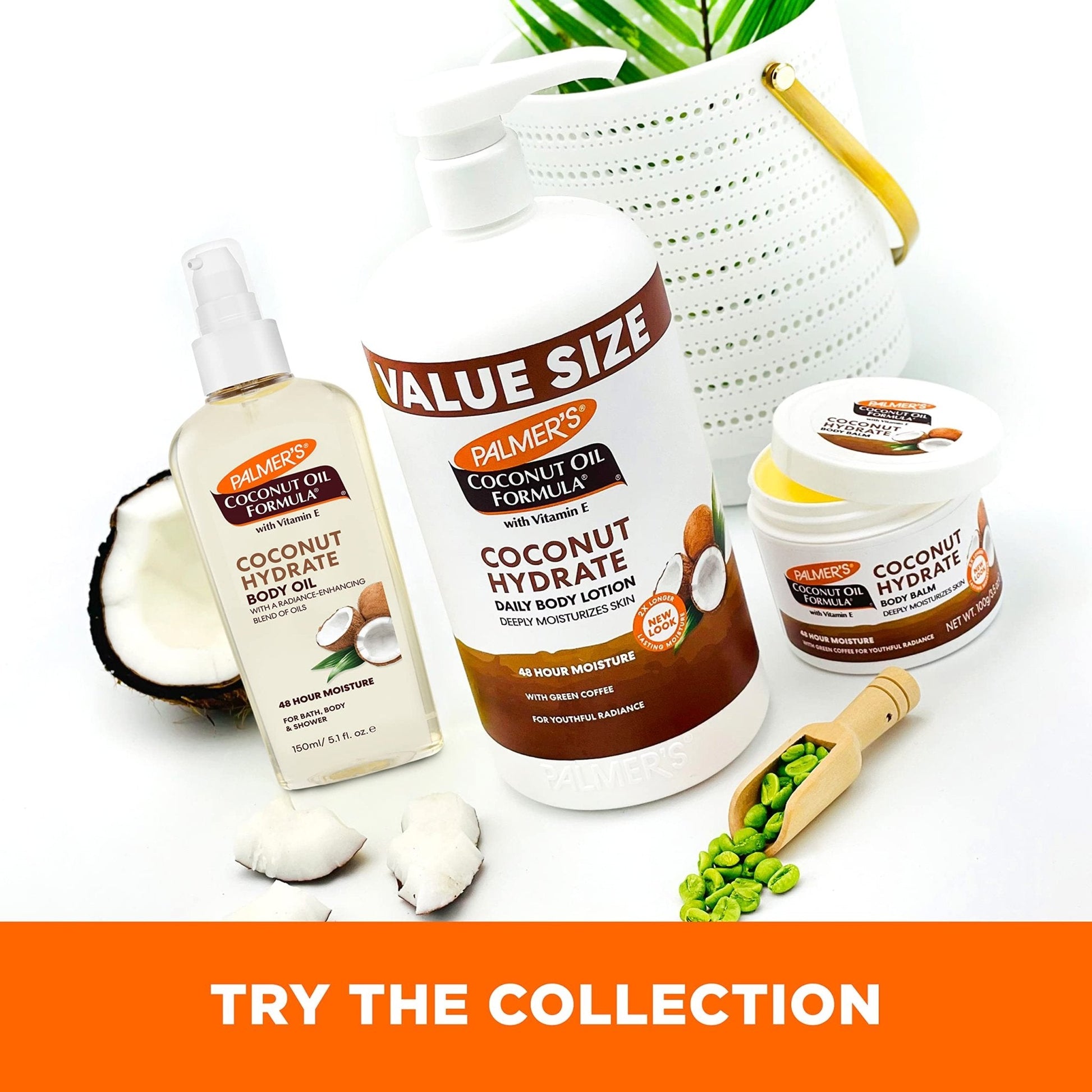 Palmer's Coconut Oil Formula Body Lotion for Dry Skin, Hand & Body Moisturizer with Green Coffee Extract & Vitamin E - Maple Wellness Supplements