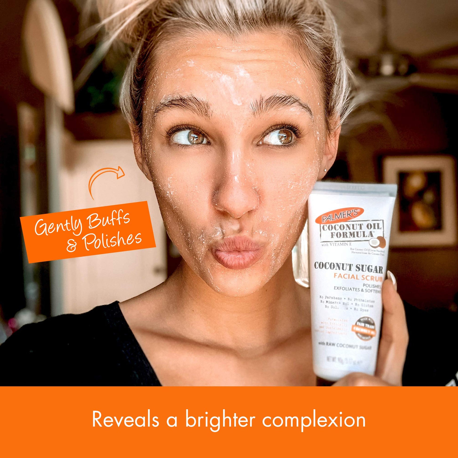 Palmer's Coconut Oil Formula Coconut Sugar Facial Scrub Exfoliator, Face Scrub to Gently - Maple Wellness Supplements