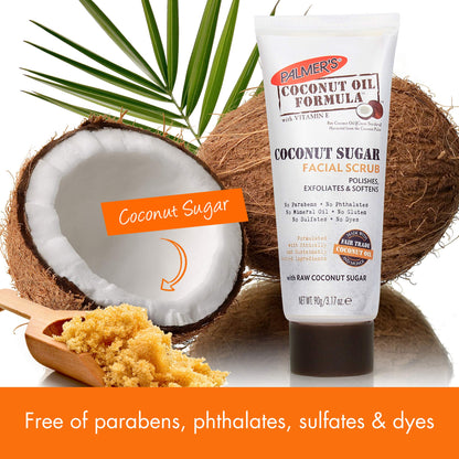 Palmer's Coconut Oil Formula Coconut Sugar Facial Scrub Exfoliator, Face Scrub to Gently - Maple Wellness Supplements