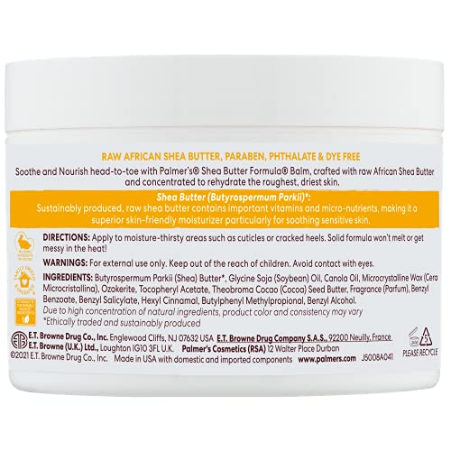 Palmer's Shea Butter Formula Raw African Shea Butter Balm, Nourishing Body Moisturizer - Maple Wellness Supplements