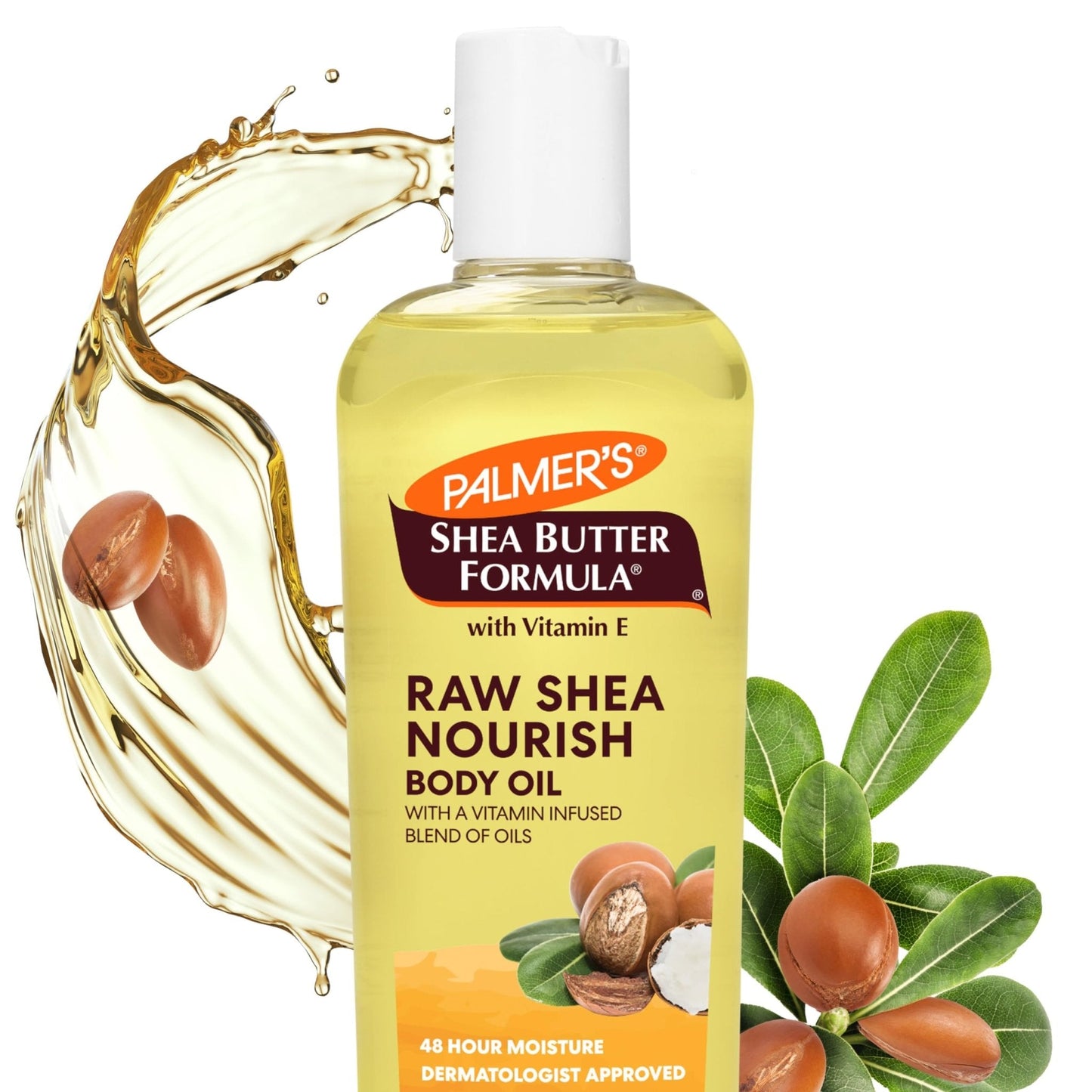 Palmer's Shea Formula Raw Shea Body Oil with Vitamin E, Deep Body Moisturizer to Soothe - Maple Wellness Supplements