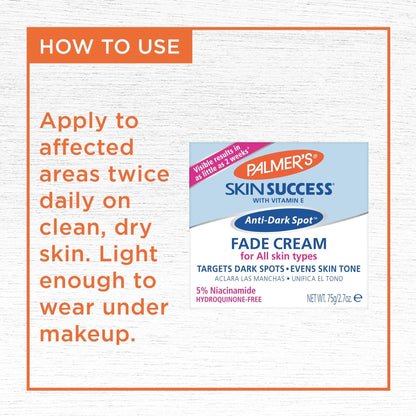 Palmer's Skin Success Anti-Dark Spot Fade Cream with Vitamin E and Niacinamide, for All Skin Types 2.7 Ounce - Maple Wellness Supplements