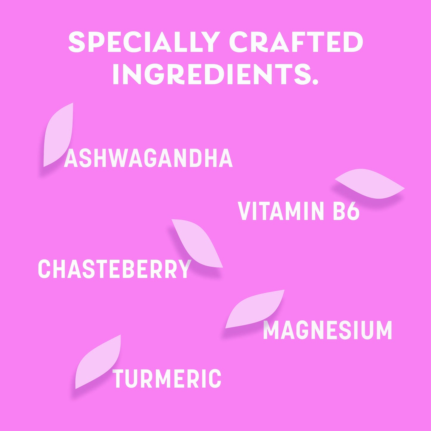 Pamprin Botanicals Supplement for PMS & Period Support, with Ashwagandha, Magnesium, Turmeric, Vitamin B6, Chasteberry, 22 Count - Maple Wellness Supplements