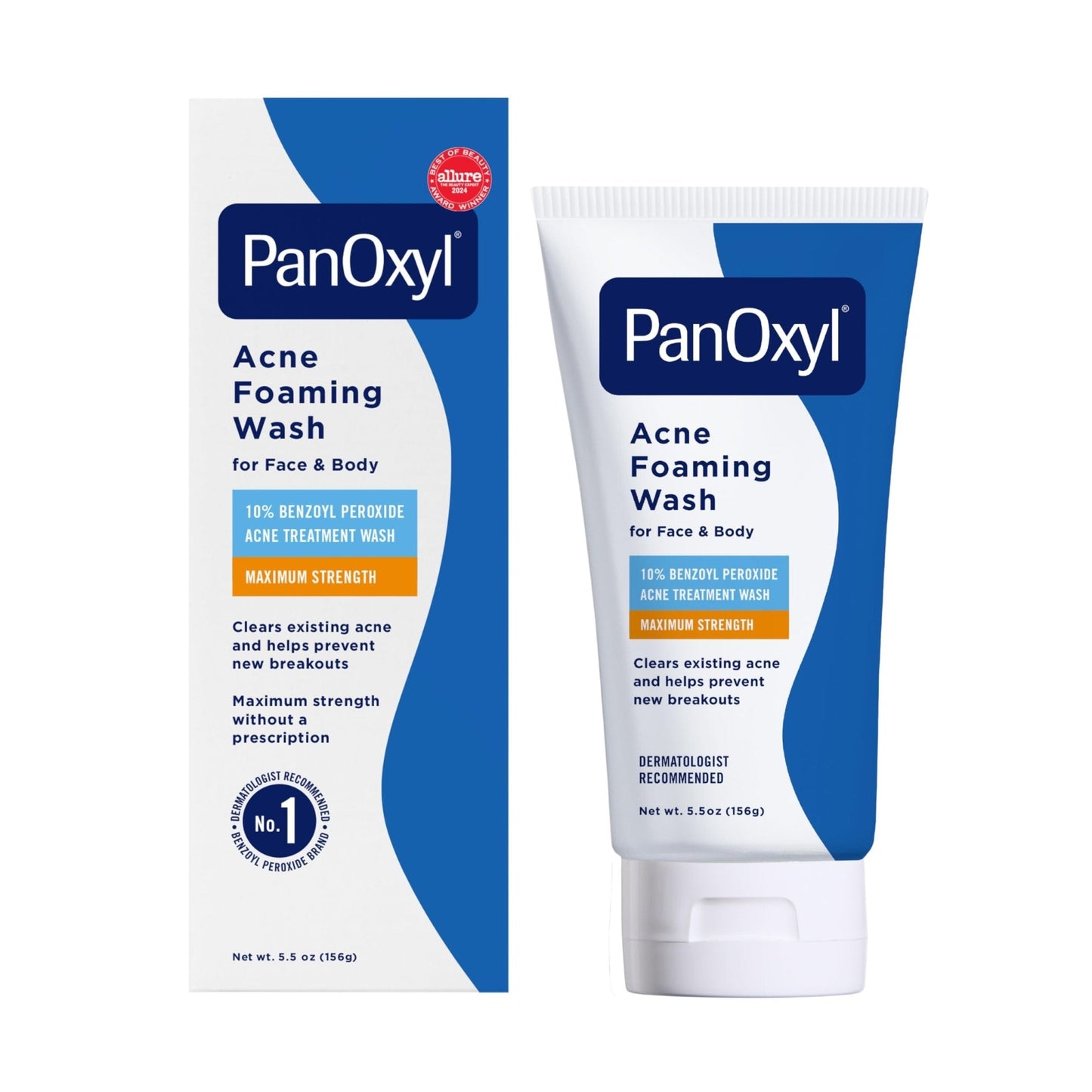 PanOxyl 10% Benzoyl Peroxide Acne Foaming Wash, Maximum Strength, Daily Acne-Fighting - Maple Wellness Supplements