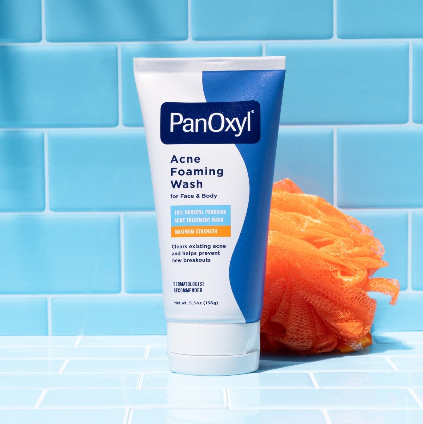PanOxyl 10% Benzoyl Peroxide Acne Foaming Wash, Maximum Strength, Daily Acne-Fighting - Maple Wellness Supplements