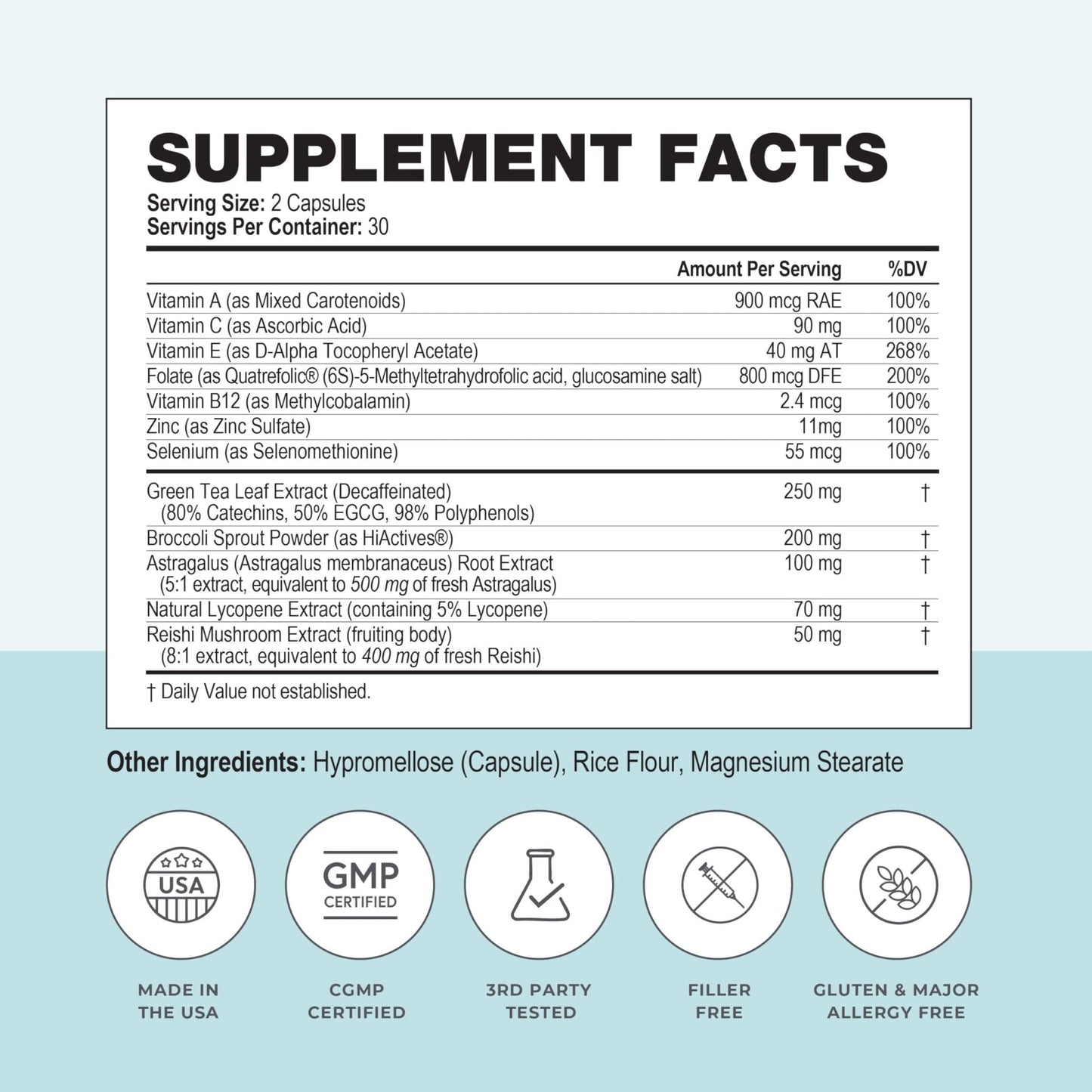 Papillex Dietary Supplement Tablets All Natural Immune Support - Immunity Defense - Best Immune System Booster - Organic 60 Capsules Bottle (Single Bottle) - Maple Wellness Supplements