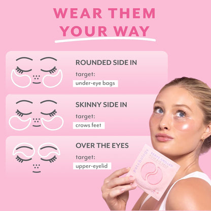 Patchology Serve Chilled Rosé Hydrating Under Eye Patches – Hyaluronic Acid & Antioxidant-Infused Eye Masks to Reduce Dark Circles - Maple Wellness Supplements