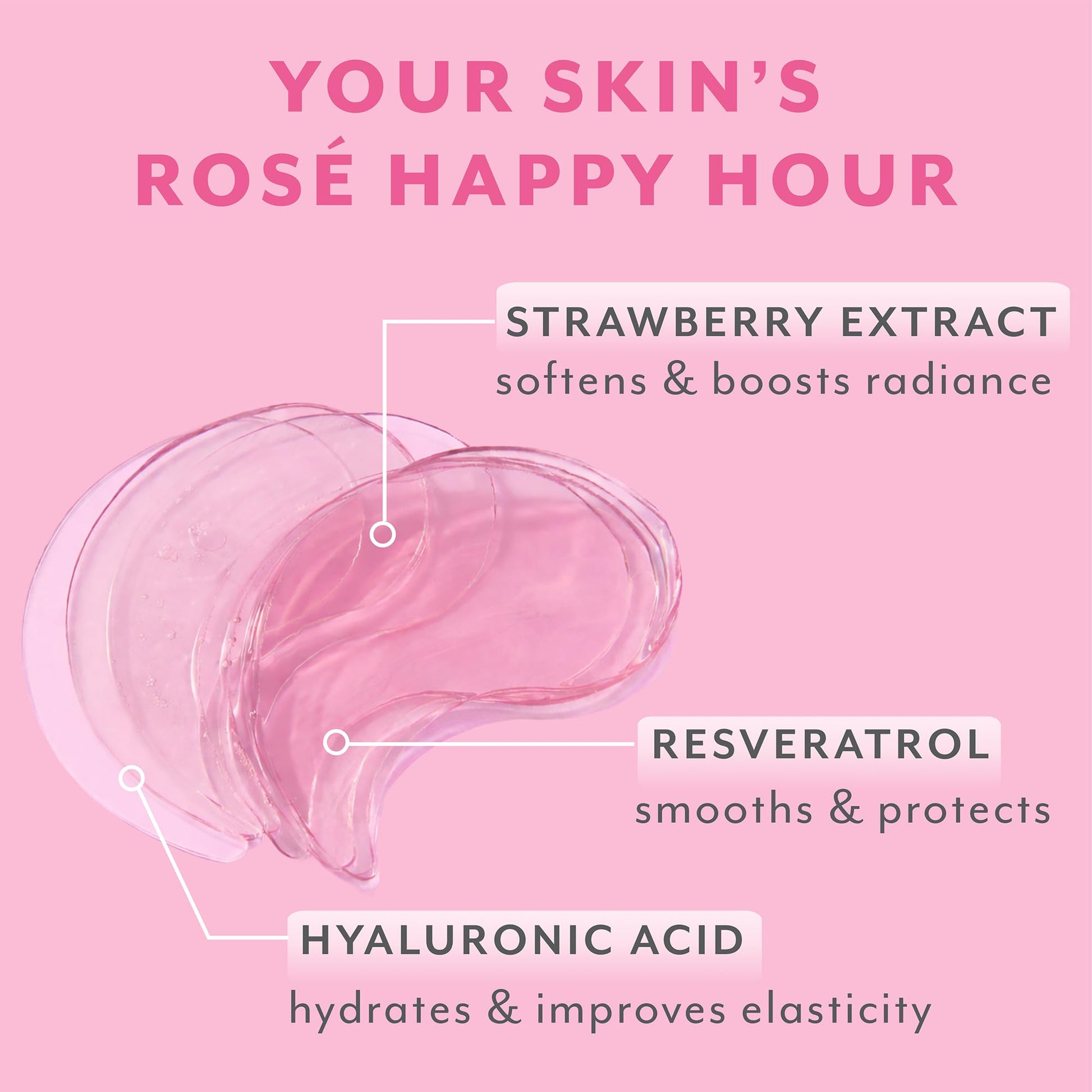 Patchology Serve Chilled Rosé Hydrating Under Eye Patches – Hyaluronic Acid & Antioxidant-Infused Eye Masks to Reduce Dark Circles - Maple Wellness Supplements