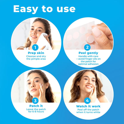 PatchRx Pimple Patches for Face (120 Patches), Hydrocolloid Acne Patches with Tea Tree Oil - Maple Wellness Supplements