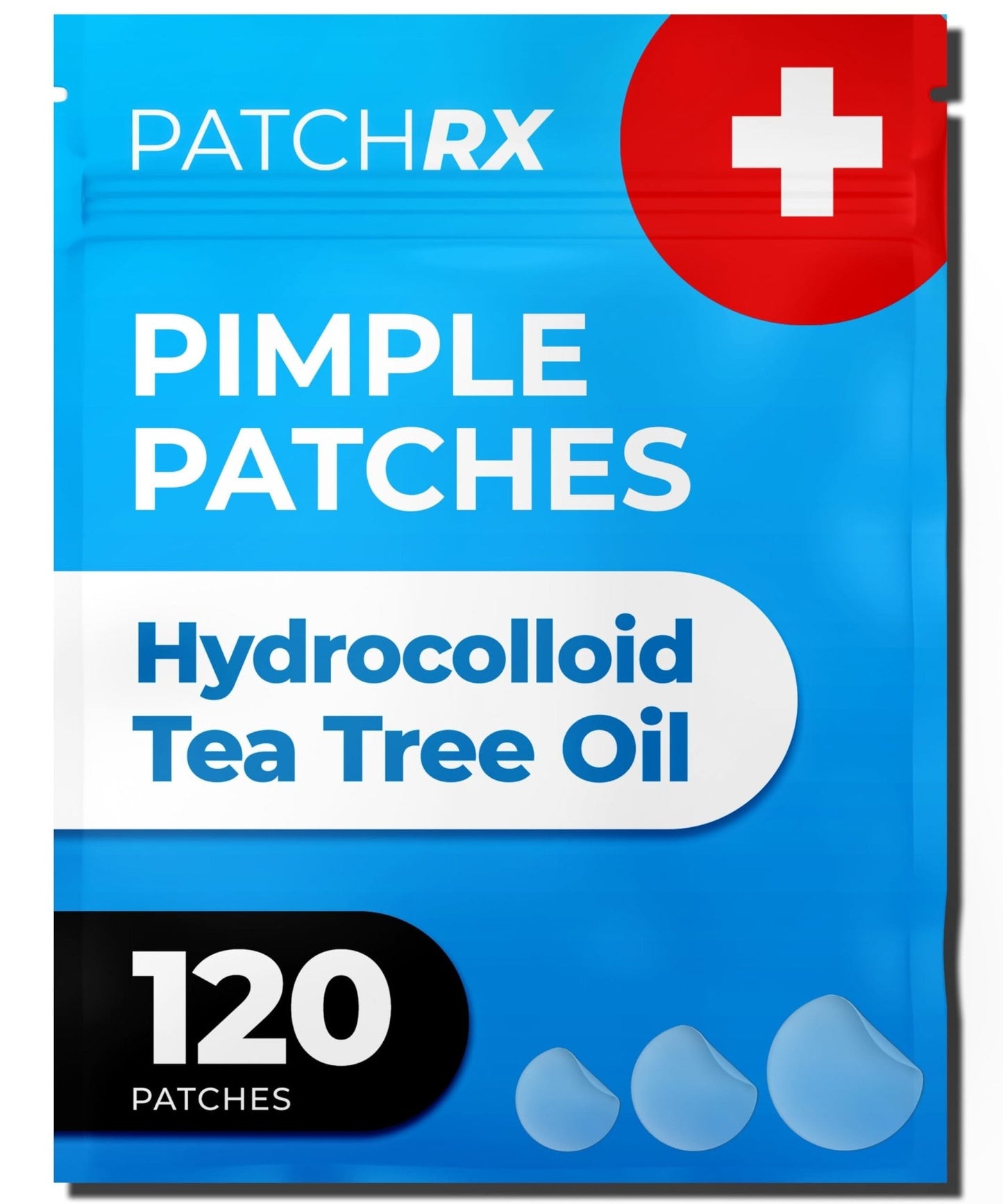 PatchRx Pimple Patches for Face (120 Patches), Hydrocolloid Acne Patches with Tea Tree Oil - Maple Wellness Supplements