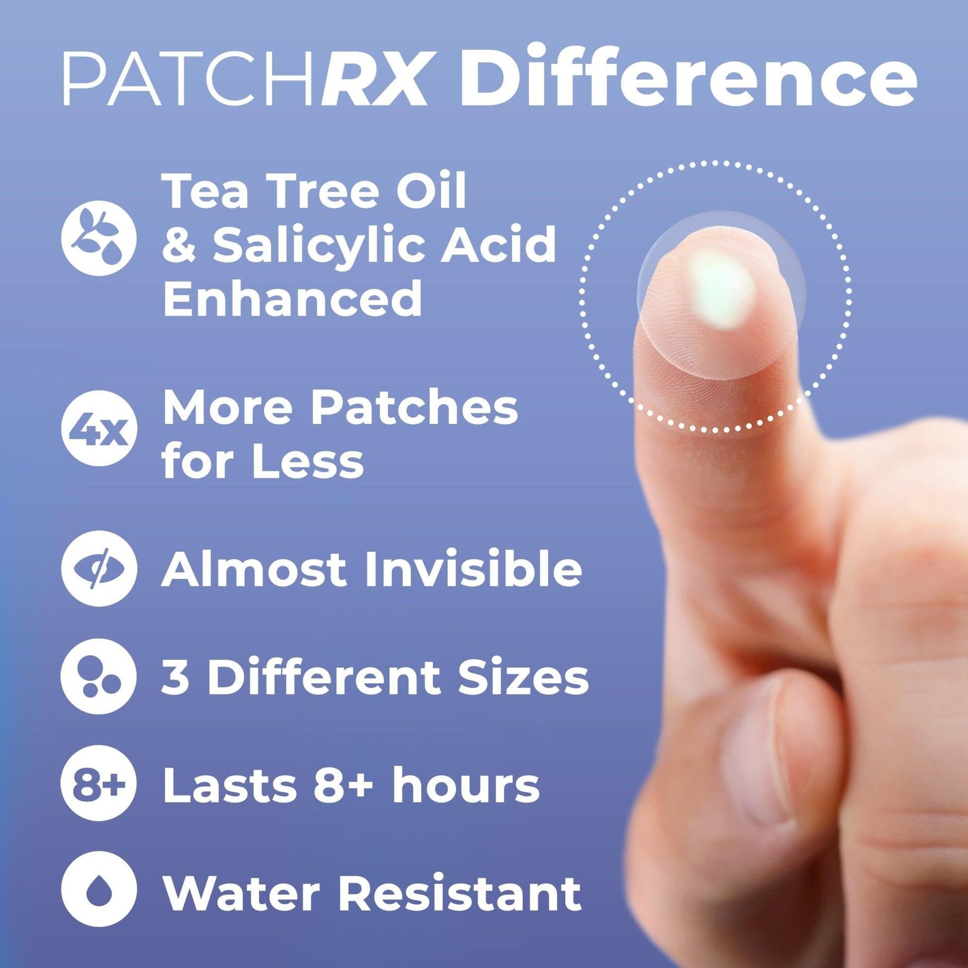PatchRx Salicylic Pimple Patches (120 Pack), Salicylic Acid Acne Patches with Tea Tree Oil - Maple Wellness Supplements
