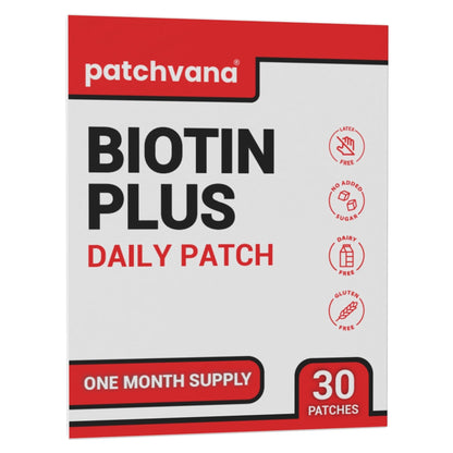 Patchvana Biotin Plus Patch for Women & Men, 1 Month Supply, 30 Patches - Maple Wellness Supplements