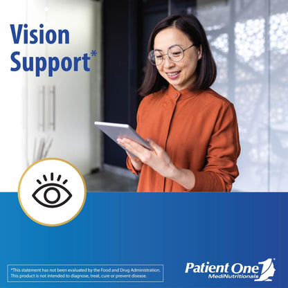 Patient One OpticOne | Supplement to Support Optic Nerve Health and Eyesight Function* | With Vitamins A and E, Lutein, ALA and More | 180 Capsules - Maple Wellness Supplements
