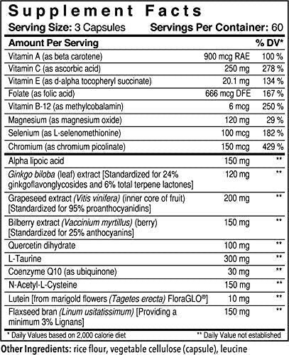 Patient One OpticOne | Supplement to Support Optic Nerve Health and Eyesight Function* | With Vitamins A and E, Lutein, ALA and More | 180 Capsules - Maple Wellness Supplements