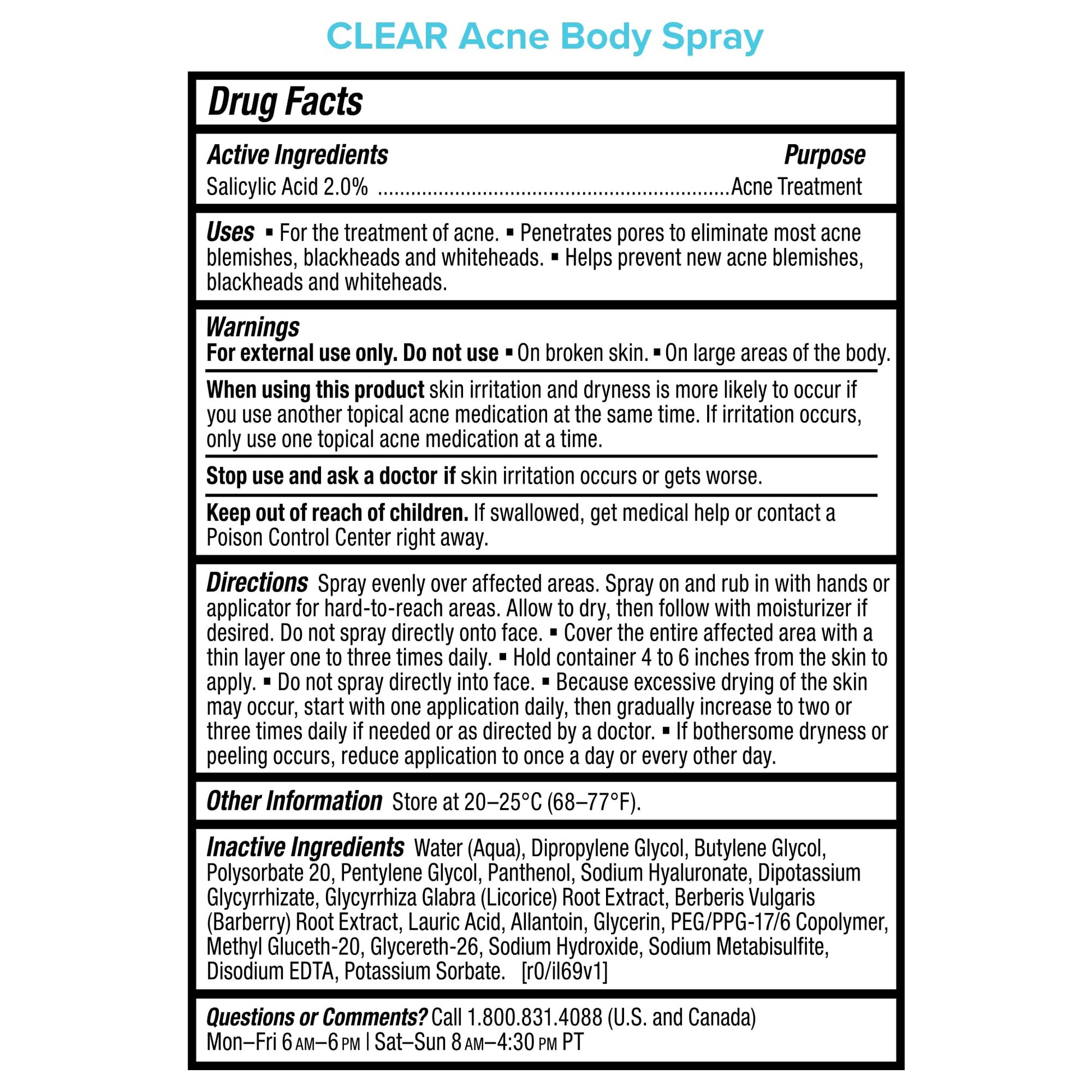 Paula's Choice CLEAR Exfoliating Back & Body Acne Spray, Bacne Spray with 2% BHA Salicylic Acid Back Acne Treatment for Clogged Pores - Maple Wellness Supplements