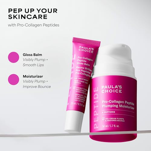 Paula's Choice Pro-Collagen Peptide Plumping Face Moisturizer, Daily Gel Face Cream for Deep Lightweight Hydration, Wrinkles & Loss of Firmness, Fragrance-Free, 1.7 Fl Oz - Maple Wellness Supplements