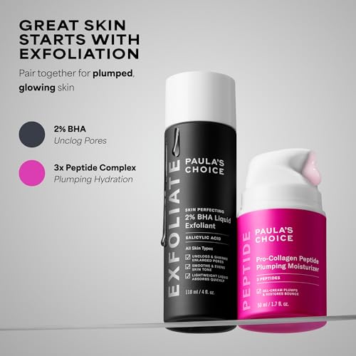 Paula's Choice Pro-Collagen Peptide Plumping Face Moisturizer, Daily Gel Face Cream for Deep Lightweight Hydration, Wrinkles & Loss of Firmness, Fragrance-Free, 1.7 Fl Oz - Maple Wellness Supplements