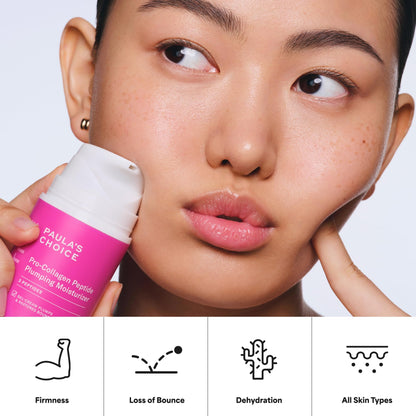 Paula's Choice Pro-Collagen Peptide Plumping Face Moisturizer, Daily Gel Face Cream for Deep Lightweight Hydration, Wrinkles & Loss of Firmness, Fragrance-Free, 1.7 Fl Oz - Maple Wellness Supplements