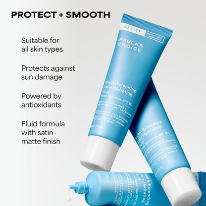 Paula's Choice RESIST Daily Hydrating Fluid Face Moisturizer with SPF 50 Sunscreen, Face Sunscreen for Oily Skin, Chamomile & Vitamin E - Maple Wellness Supplements