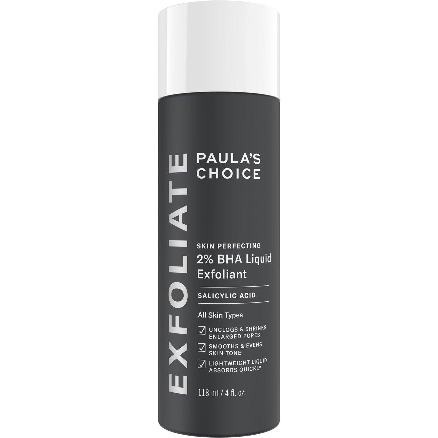 Paulas Choice - SKIN PERFECTING 2% BHA Liquid Salicylic Acid Exfoliant - Facial Exfoliant for Blackheads, Enlarged Pores, Wrinkles & Fine Lines, 4 oz Bottle - Maple Wellness Supplements
