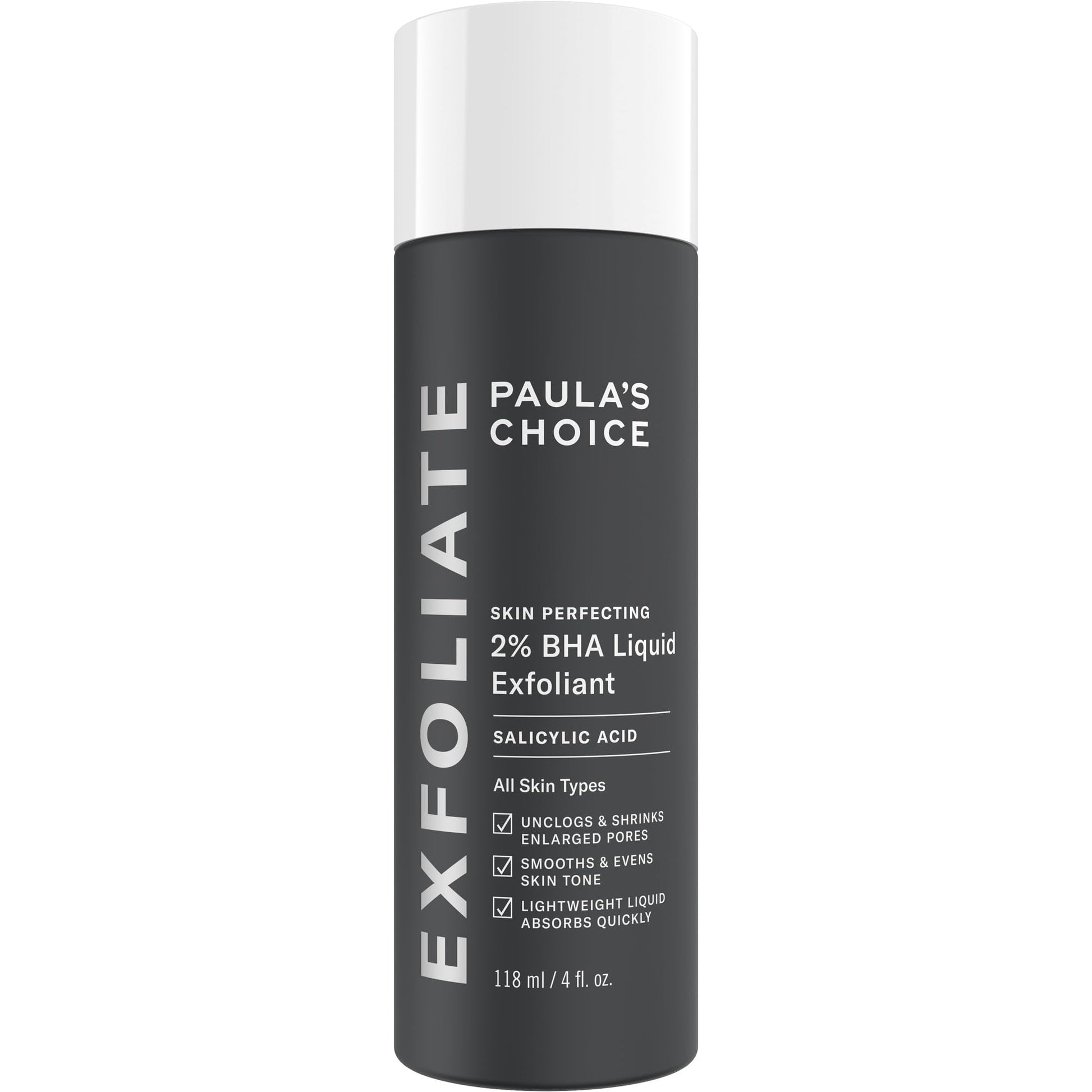 Paulas Choice - SKIN PERFECTING 2% BHA Liquid Salicylic Acid Exfoliant - Facial Exfoliant for Blackheads, Enlarged Pores, Wrinkles & Fine Lines, 4 oz Bottle - Maple Wellness Supplements