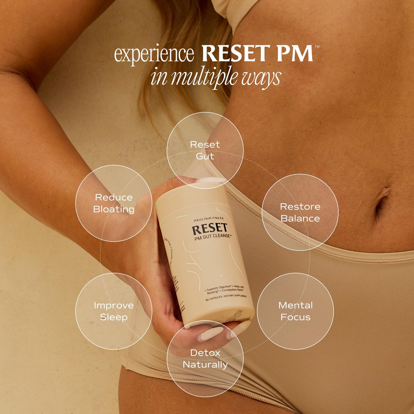 Paulina FITNESS Reset Overnight Digestive Aid, Bloating Relief, & Gut Health Supplement | Natural Detox & Digestive Cleanse to Support Weight Management - Maple Wellness Supplements