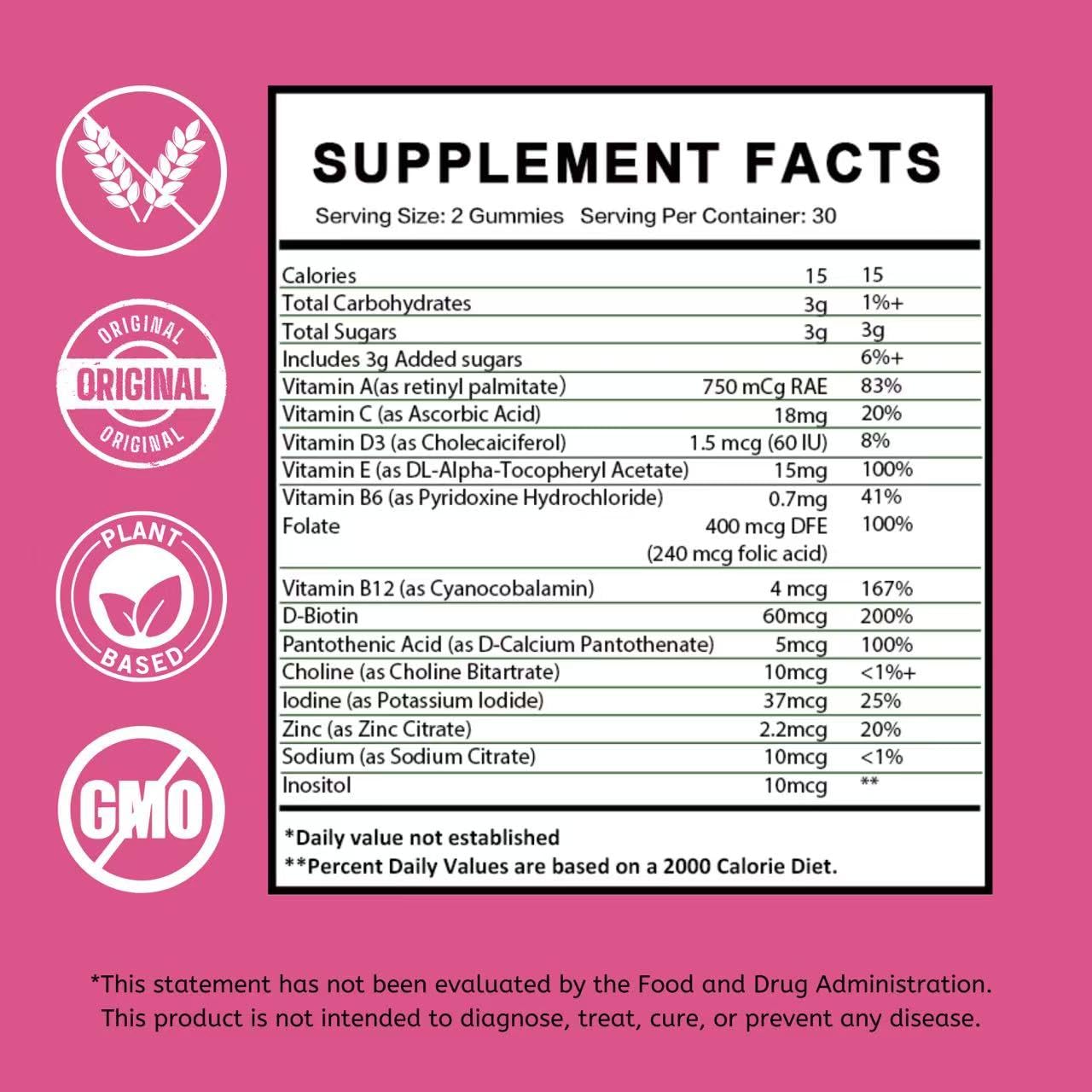 PCOS Vitamins Gummies for Women Hormone Balance & PCOS Relief & Fertility Support, 60 Ovarian Support Vitamins with Inositol for Healthy Menstrual Cycle, Inositol Gummies for Hirsutism and Acne - Maple Wellness Supplements