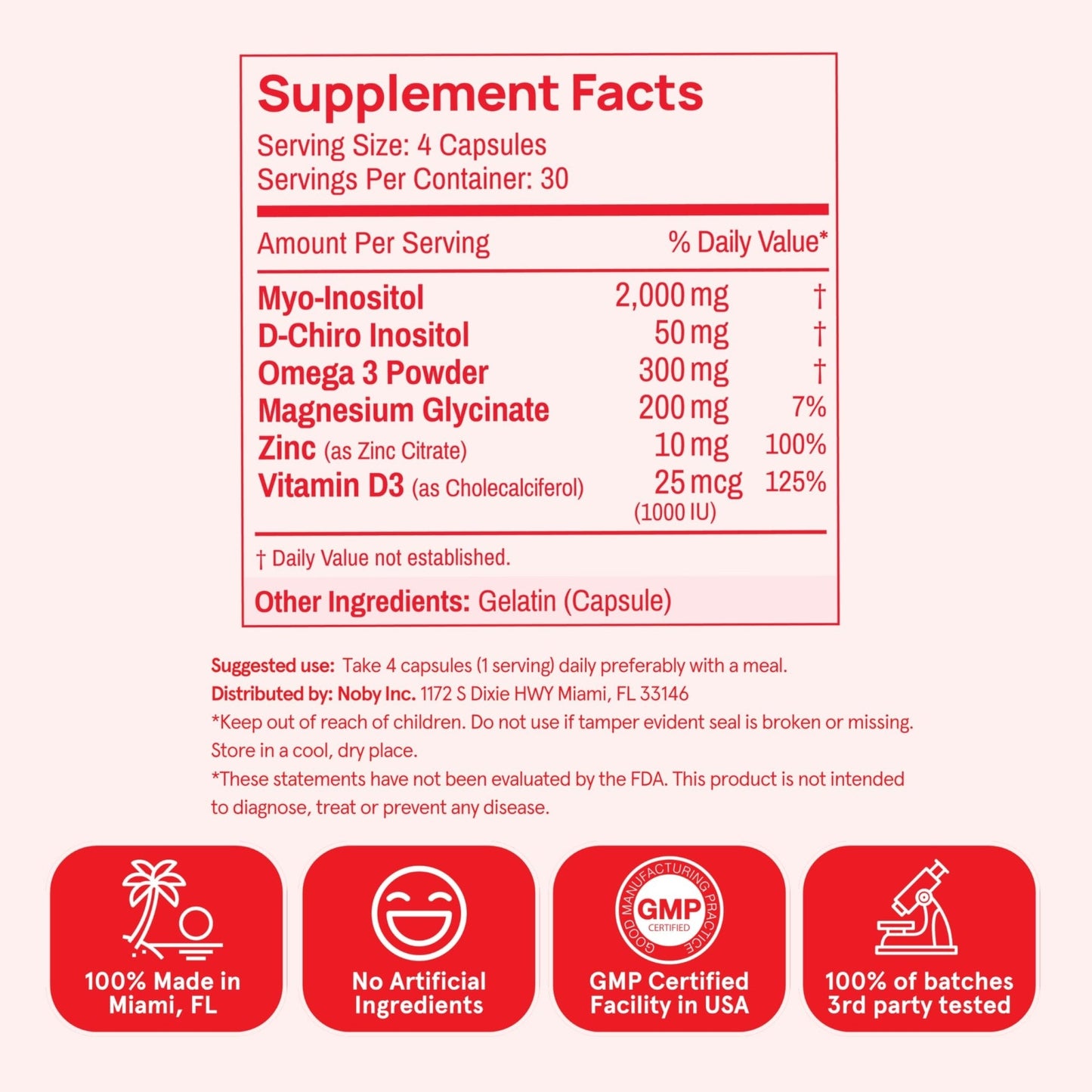 Peach Perfect Inositol Multivitamin – Myo-Inositol & D-Chiro 40:1 Blend, Omega-3, Vitamin D3, Magnesium, Zinc – Supports Women’s Health, Mood, Energy, Supplement – 30 SVG - Maple Wellness Supplements