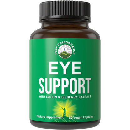 Peak Performance Eye Vitamins - Macular Support Supplement with Lutein, Zeaxanthin, Astaxanthin, Carotenoids, Bilberry Extract. Capsules for Aging Eyes, Computer, Smartphone Users. Avoid Degeneration - Maple Wellness Supplements