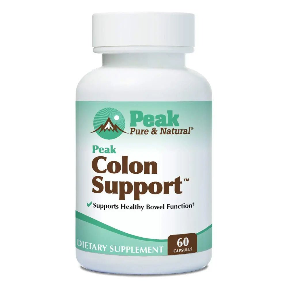 Peak Pure & Natural Colon Support - Colon Cleanse and Detox Supplement for Digestive Health - Gut Health Support with Inulin and Senna Leaf Extracts - with Fiber, Prebiotics, and Probiotics - 1 Pack - Maple Wellness Supplements