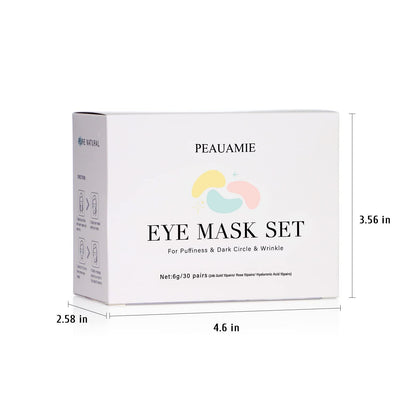 PEAUAMIE Under Eye Patches Gold and Hyaluronic Acid for puffy eyes,Rose Eye Masks - Maple Wellness Supplements