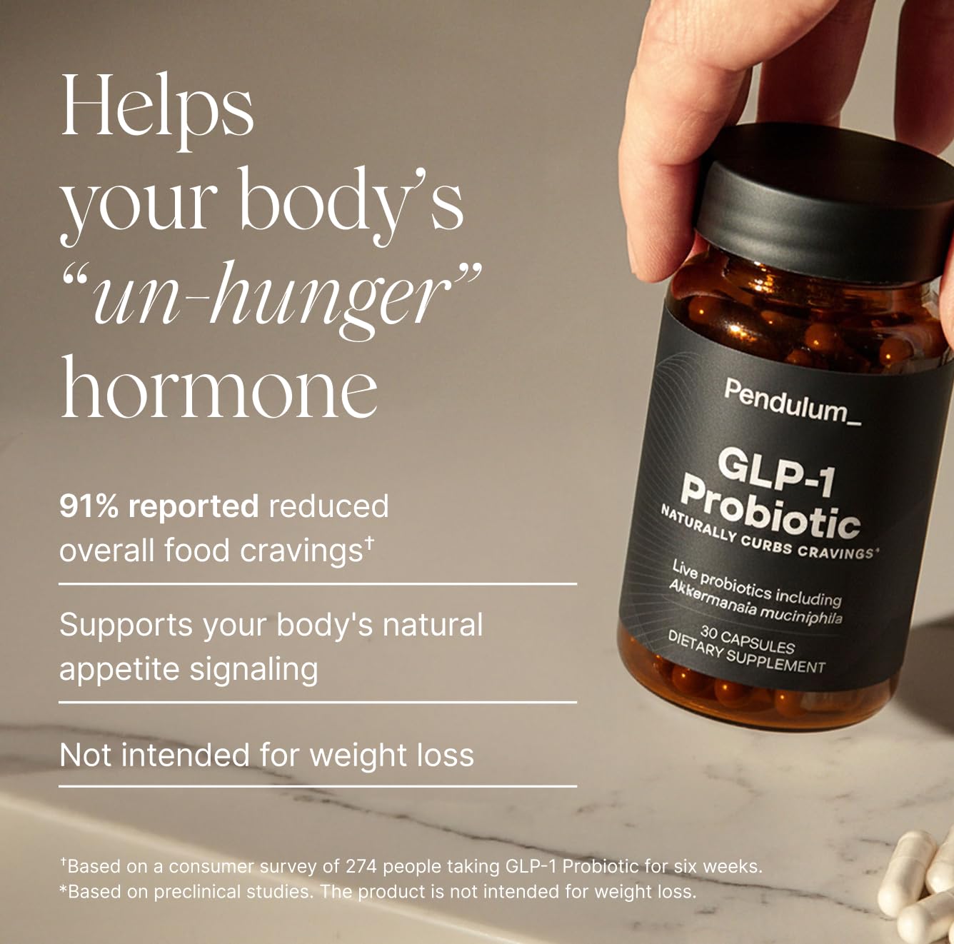Pendulum GLP-1 Probiotic – Supports Appetite Control and Craving Management, Naturally | Improves Regularity & Gut Health with Akkermansia & Other Strains (30 Capsules) - Maple Wellness Supplements