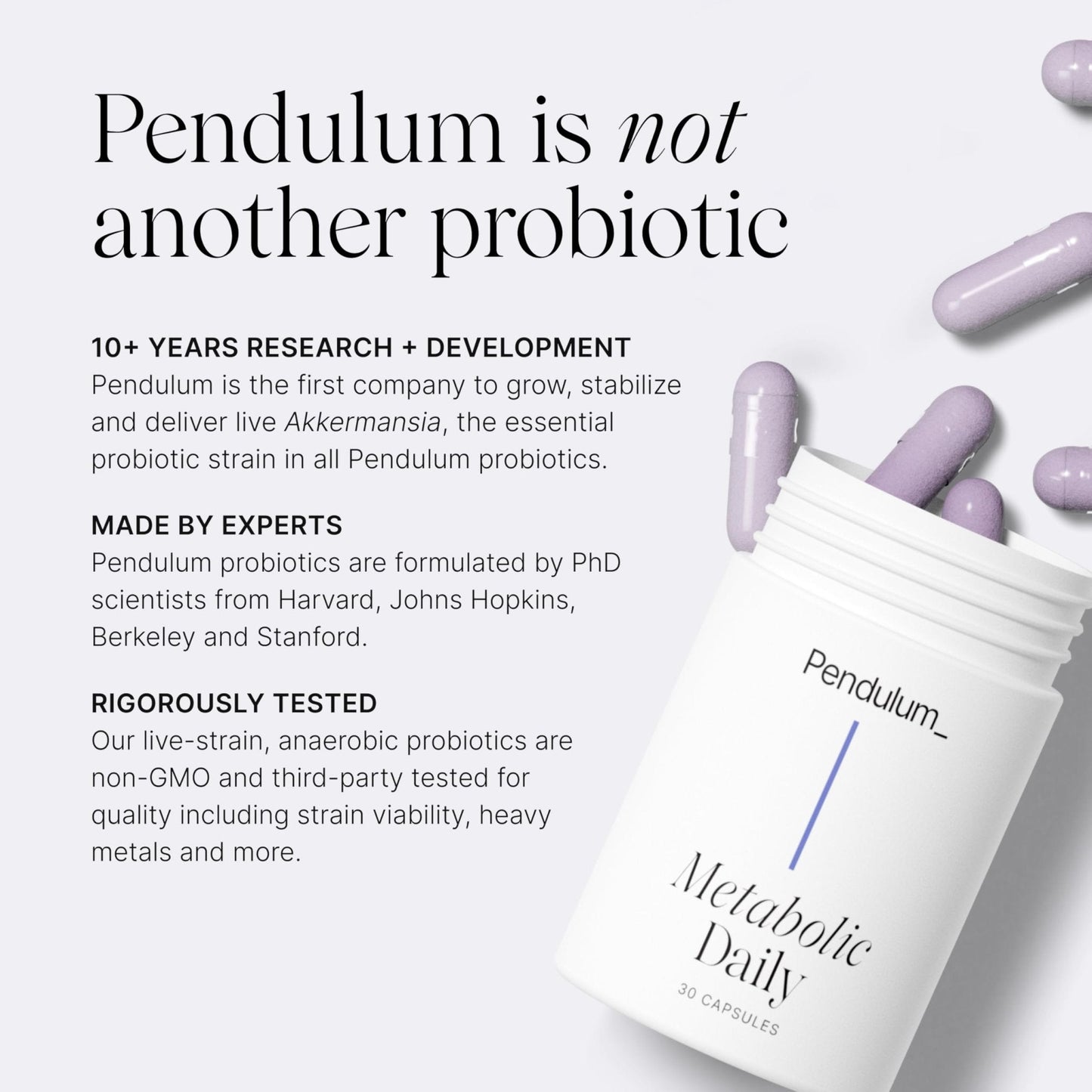 Pendulum Metabolic Daily - Multi-Strain Probiotic with Akkermansia muciniphila to Support Metabolism and Sustain Energy Levels - Maple Wellness Supplements