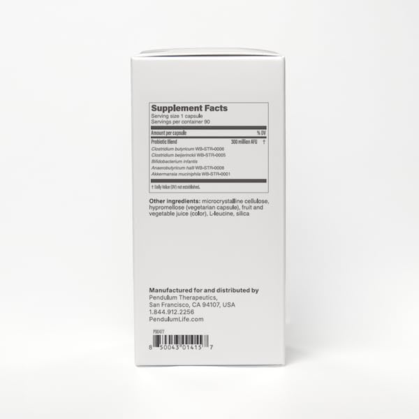 Pendulum Metabolic Daily - Multi-Strain Probiotic with Akkermansia muciniphila to Support Metabolism and Sustain Energy Levels - for Women and Men - 90 Capsules (1 Pack) - Maple Wellness Supplements