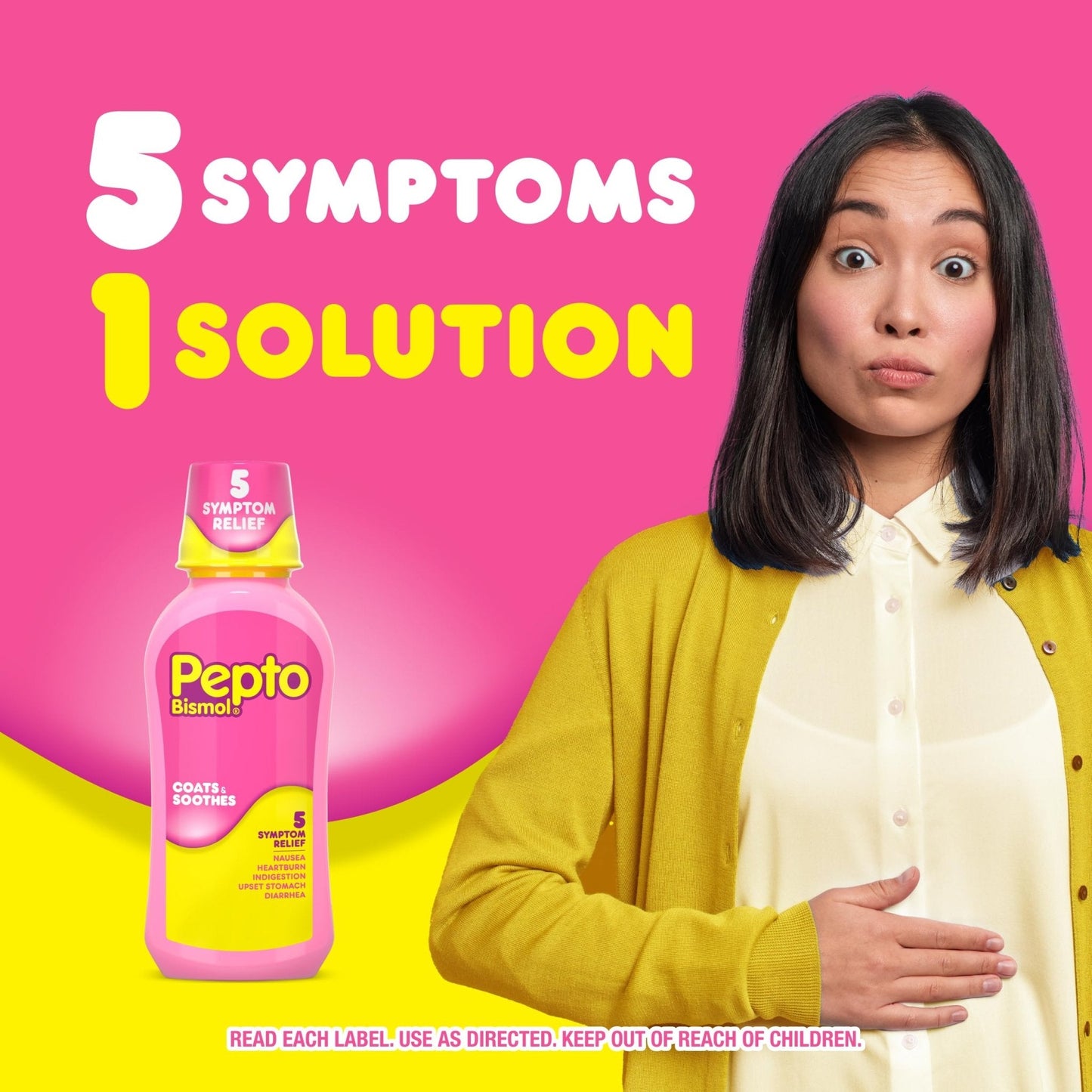Pepto Bismol Liquid, Upset Stomach Relief, Nausea Relief, Heartburn Relief, Indigestion Relief, Anti Diarrhea Medication for Adults - 5 Symptom Fast Relief, 2x12 oz - Maple Wellness Supplements