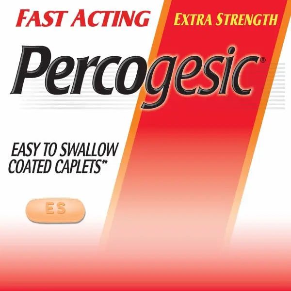 Percogesic Extra Strength Pain Relief | Aspirin Free Dual Action Relief | 40 Coated Caplets (3 Pack) - Maple Wellness Supplements