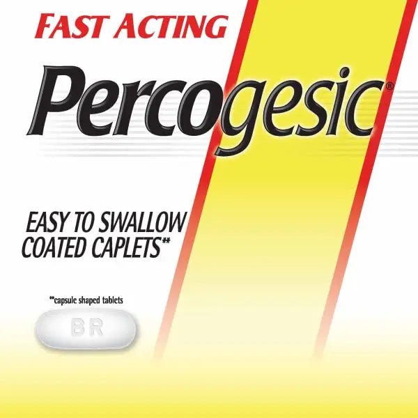 Percogesic Original Pain Relief | Aspirin Free Fast Acting Relief | 90 Coated Caplets (4 Pack) - Maple Wellness Supplements