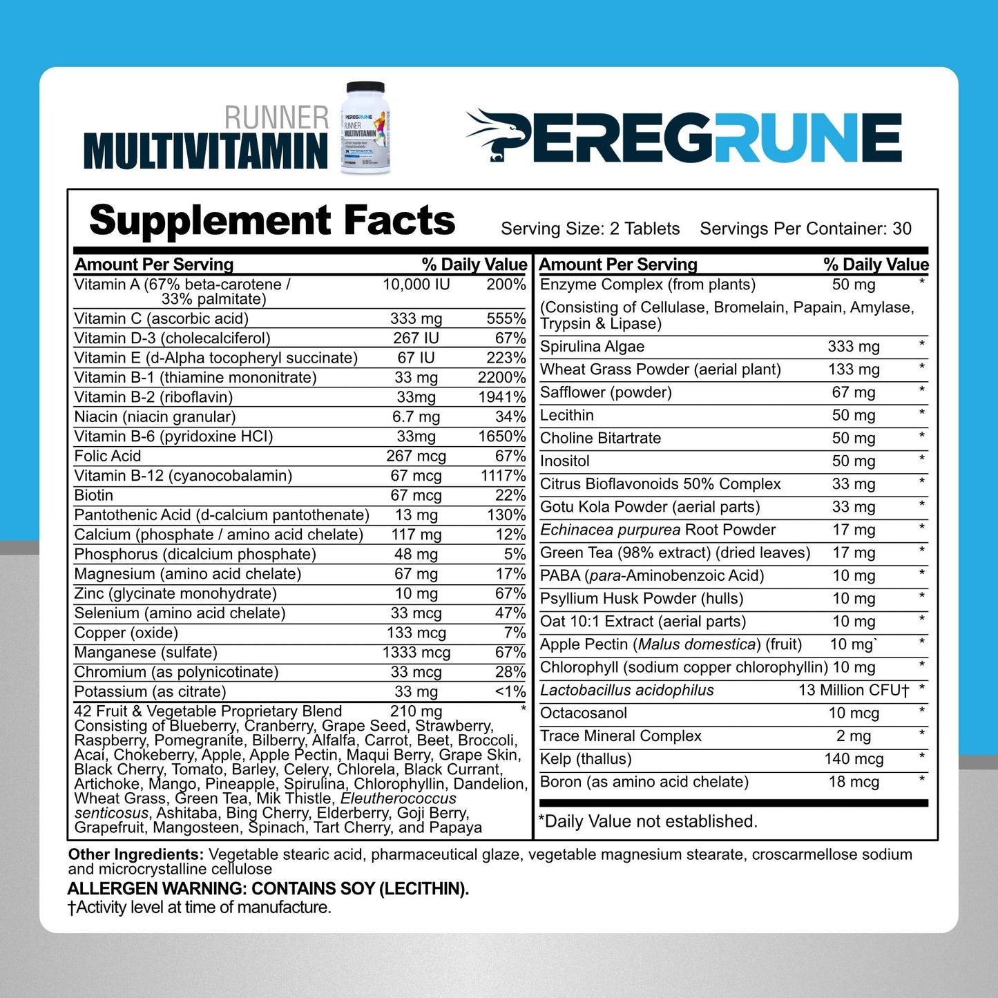 PEREGRUNE Runner Multivitamin & Omega 3 Bundle (1 Month Supply) | Antioxidants for Health & Recovery | Vitamin B Complex for Endurance, Energy, VO2 Max | Joints & Heart: 1,000mg Fish Oil - Maple Wellness Supplements