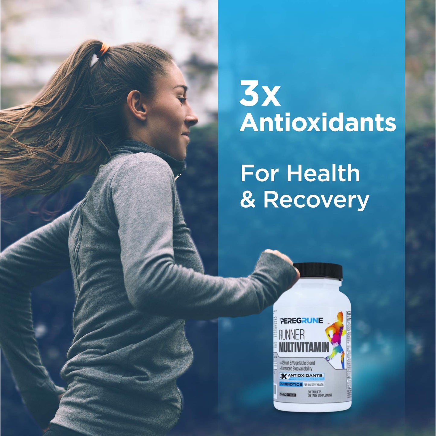 PEREGRUNE Runner Multivitamin & Omega 3 Bundle (1 Month Supply) | Antioxidants for Health & Recovery | Vitamin B Complex for Endurance, Energy, VO2 Max | Joints & Heart: 1,000mg Fish Oil - Maple Wellness Supplements
