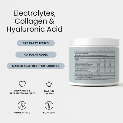 Perelel Hydration Powder, Electrolyte Supplement with Collagen & Hyaluronic Acid, Mango Lemonade Flavor, Soy & Gluten Free, Non GMO, No Added Sugar, 28 Servings - Maple Wellness Supplements