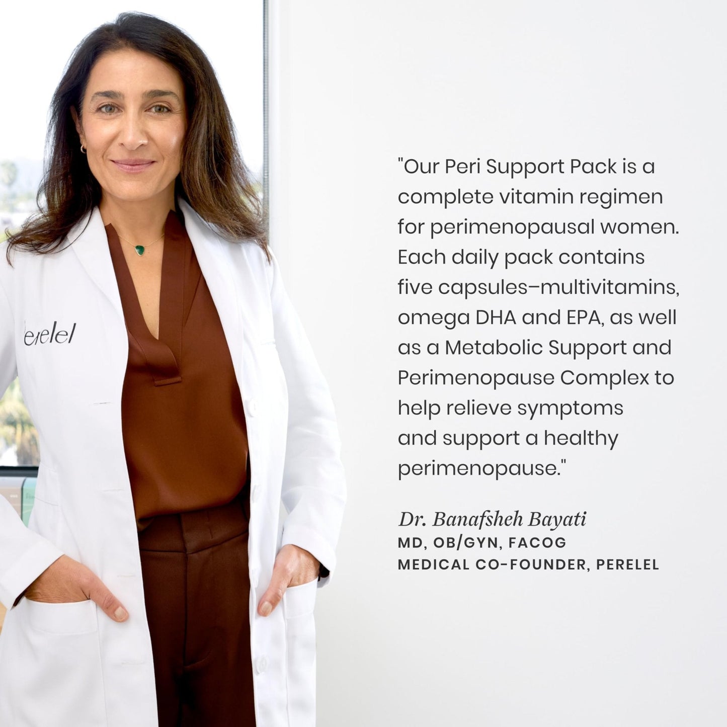 Perelel Peri Support Pack, Perimenopause Vitamins for Women, for Womens Nutrition Support & Overall Wellness, Soy & Gluten Free, Non GMO, 30 Daily Pill Packs - Maple Wellness Supplements