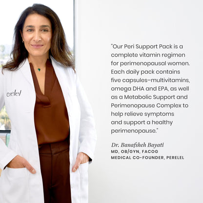 Perelel Peri Support Pack, Perimenopause Vitamins for Women, for Womens Nutrition Support & Overall Wellness, Soy & Gluten Free, Non GMO, 30 Daily Pill Packs - Maple Wellness Supplements