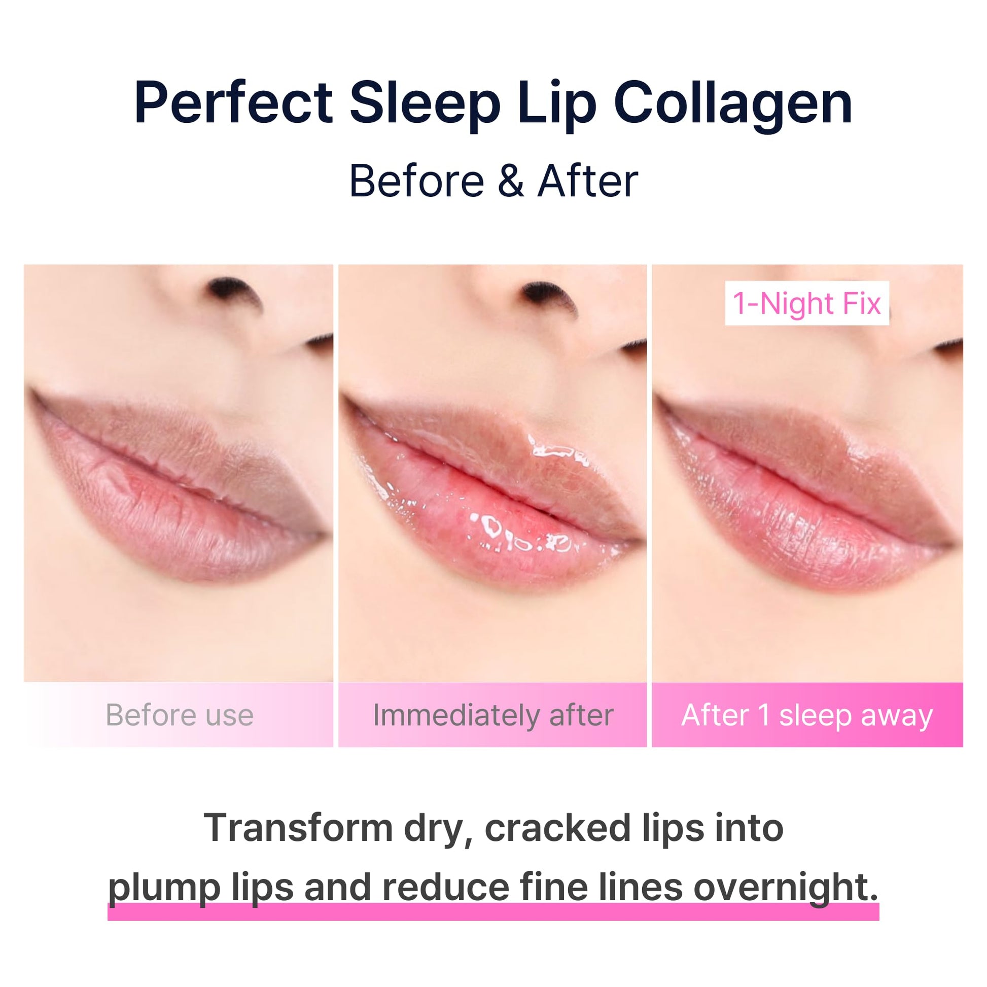 Perfect Sleep Lip Collagen 0.50fl.oz, Intensive Collagen Lip Sleeping Mask Infused with Peptides, Rice Protein & Willow Bark Extract - Maple Wellness Supplements