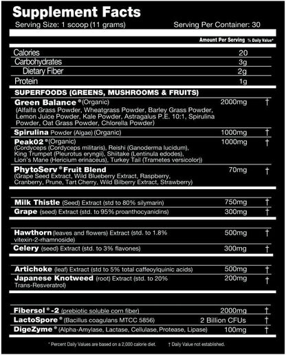 Performax Labs PhytoactivMax Active Greens Powder Wellness and Performance Matrix | Phytonutrients – Overall Health | 30 Servings (Strawberry Pineapple) - Maple Wellness Supplements