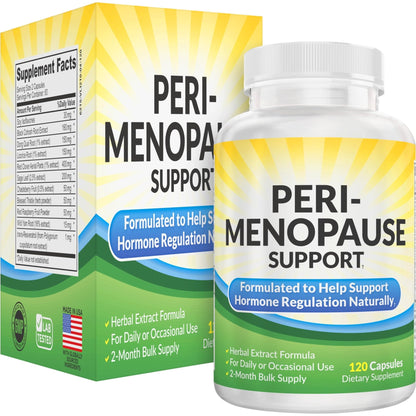 Perimenopause Support (2-Month) Supplement Blend | Women's Health & Hormone Support with 11 Herbs & Extracts | Female Hormonal Balance Supplements | 60-Day Bulk Supply | 120 Capsules - Maple Wellness Supplements