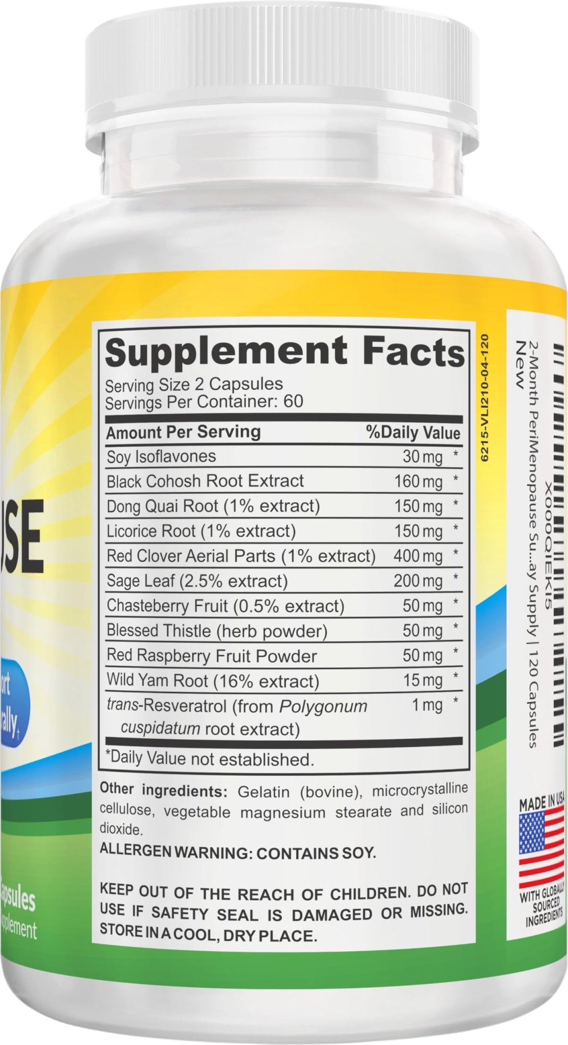 Perimenopause Support (2-Month) Supplement Blend | Women's Health & Hormone Support with 11 Herbs & Extracts | Female Hormonal Balance Supplements | 60-Day Bulk Supply | 120 Capsules - Maple Wellness Supplements