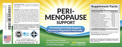 Perimenopause Support (3-Month) Supplement Blend | Women's Health & Hormone Support with 11 Herbs & Extracts | Female Hormonal Balance Supplements | 90-Day Bulk Supply | 180 Capsules - Maple Wellness Supplements