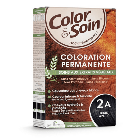 Permanent hair dye 2A azure black Color&Soin LES 3 CHENES - Maple Wellness Supplements