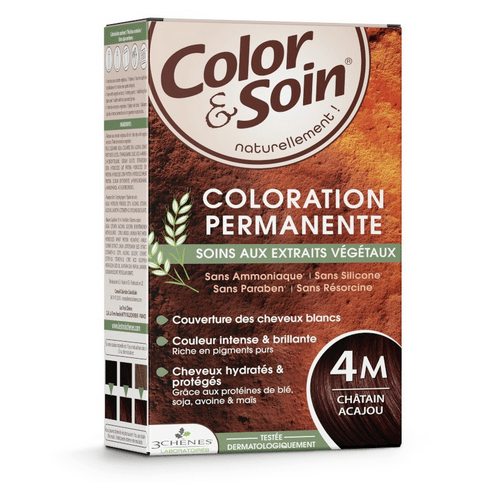 Permanent hair dye 4M mahogany chestnut Color&Soin LES 3 CHENES - Maple Wellness Supplements