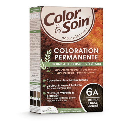 Permanent hair dye 6A dark ash blond Color&Soin LES 3 CHENES - Maple Wellness Supplements
